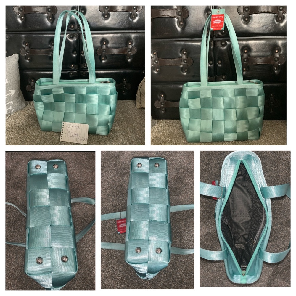 Harveys seatbelt Aqua messenger purse crossbody